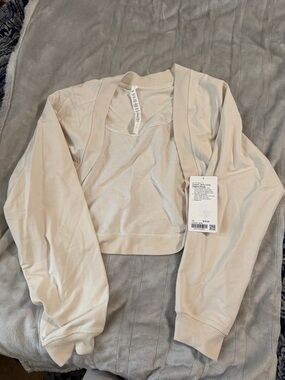 lululemon athletica Light Beige Cropped Bolero Hoodie
